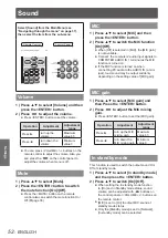 Preview for 52 page of Panasonic PT-VW431DU Operating Instructions Manual