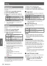 Preview for 54 page of Panasonic PT-VW431DU Operating Instructions Manual