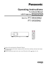 Preview for 1 page of Panasonic PT-VW435NEA Operating Instructions Manual