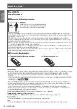 Preview for 8 page of Panasonic PT-VW435NEA Operating Instructions Manual