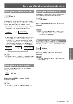 Preview for 41 page of Panasonic PT-VW435NEA Operating Instructions Manual