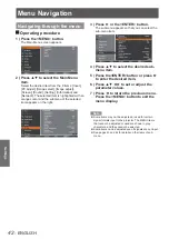 Preview for 42 page of Panasonic PT-VW435NEA Operating Instructions Manual