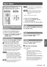 Preview for 45 page of Panasonic PT-VW435NEA Operating Instructions Manual