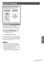 Preview for 47 page of Panasonic PT-VW435NEA Operating Instructions Manual