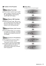 Preview for 11 page of Panasonic PT-VW435NU Operating Instructions Manual