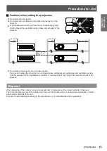 Preview for 15 page of Panasonic PT-VW435NU Operating Instructions Manual