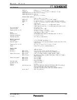 Preview for 3 page of Panasonic PT-VX400NT Specification