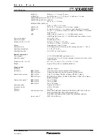 Предварительный просмотр 3 страницы Panasonic PT-VX400NT Specifications