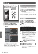 Предварительный просмотр 56 страницы Panasonic PT-VX400NTE Operating Instructions Manual