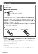 Preview for 8 page of Panasonic PT-VX400NTU Operating Instructions Manual