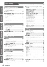 Preview for 12 page of Panasonic PT-VX400NTU Operating Instructions Manual