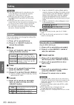 Preview for 60 page of Panasonic PT-VX400NTU Operating Instructions Manual