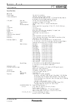 Preview for 2 page of Panasonic PT-VX410Z Specifications