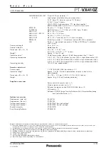 Preview for 3 page of Panasonic PT-VX410Z Specifications