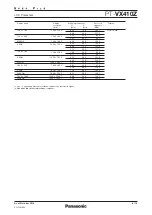 Preview for 8 page of Panasonic PT-VX410Z Specifications