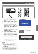 Preview for 27 page of Panasonic PT-VX41EA Operating Instructions Manual