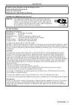 Preview for 3 page of Panasonic PT-VX425N Operating Instructions Manual