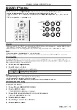 Предварительный просмотр 73 страницы Panasonic PT-VX42Z Operating Instructions Manual