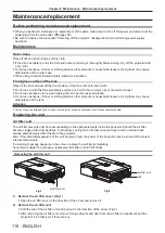 Preview for 116 page of Panasonic PT-VX430 Operating Instructions Manual