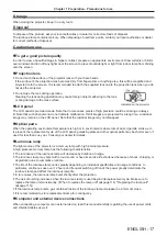 Предварительный просмотр 17 страницы Panasonic PT-VX431K Operating Instructions Manual