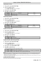 Предварительный просмотр 75 страницы Panasonic PT-VX431K Operating Instructions Manual