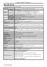 Предварительный просмотр 126 страницы Panasonic PT-VX431K Operating Instructions Manual