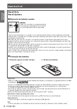 Preview for 8 page of Panasonic PT-VX501 Operating Instructions Manual