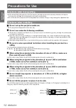 Preview for 12 page of Panasonic PT-VX501 Operating Instructions Manual