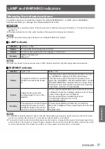 Preview for 77 page of Panasonic PT-VX501 Operating Instructions Manual