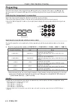 Preview for 44 page of Panasonic PT-VX610 Operating Instructions Manual