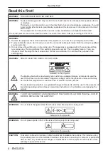 Preview for 4 page of Panasonic PT-VX61K Operating Instructions (Functional Manual)