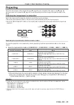 Preview for 39 page of Panasonic PT-VX61K Operating Instructions (Functional Manual)