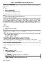 Preview for 44 page of Panasonic PT-VX61K Operating Instructions (Functional Manual)