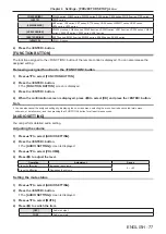 Preview for 77 page of Panasonic PT-VX61K Operating Instructions (Functional Manual)