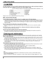 Preview for 8 page of Panasonic PT42PD3P - PLASMA DISPLAY Operating Instructions Manual