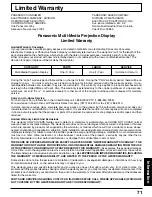 Preview for 71 page of Panasonic PT45LC12 - MULTI-MEDIA DISPLAY Operating Manual