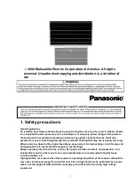 Предварительный просмотр 2 страницы Panasonic PT47WX34J - 47" PROJECTION TV Service Manual