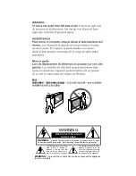 Предварительный просмотр 2 страницы Panasonic PT47WX49E - 47" PROJECTION TV Operating Instructions Manual