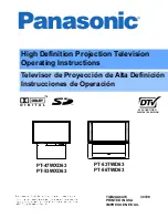 Panasonic PT47WXD63G - 47" PROJECTION TV Operating Manual предпросмотр