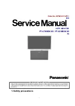 Предварительный просмотр 1 страницы Panasonic PT47WXD63G - 47" PROJECTION TV Service Manual