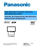 Panasonic PT47WXD64 - 47" PROJECTION TV Operating Instructions Manual предпросмотр