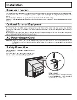 Preview for 6 page of Panasonic PT52DL10 - 52" DLP REAR PJ HDTV Operating Instructions Manual