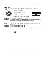 Preview for 47 page of Panasonic PT52DL10 - 52" DLP REAR PJ HDTV Operating Instructions Manual