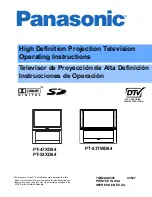 Panasonic PT53TWD64 - 53" PROJECTION TV Operating Instructions Manual preview