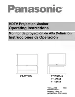 Предварительный просмотр 1 страницы Panasonic PT53X54J - 53" PROJECTION TV HD Manual