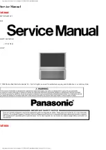 Panasonic PT53X54J - 53" PROJECTION TV HD Service Manual предпросмотр