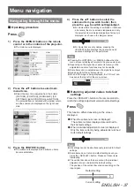 Предварительный просмотр 37 страницы Panasonic PT_AT6000E Operating Instructions Manual