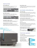 Preview for 4 page of Panasonic PTD5500U - DLP PROJECTOR Brochure & Specs