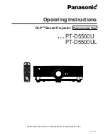 Panasonic PTD5500U - DLP PROJECTOR Operating Instructions Manual предпросмотр