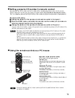 Предварительный просмотр 15 страницы Panasonic PTD5500U - DLP PROJECTOR Operating Instructions Manual